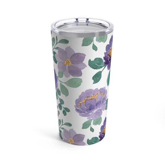 Purple Floral Tumbler 20oz