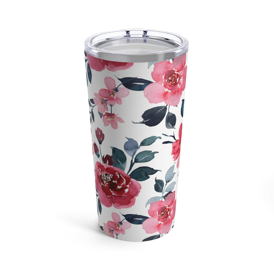 Pink Floral Tumbler 20oz