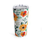 Orange Floral Tumbler 20oz