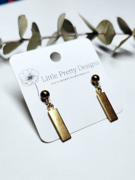 Brass Drop Earrings