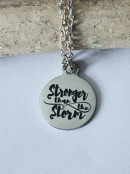 Stronger Than The Storm - Charm Necklace