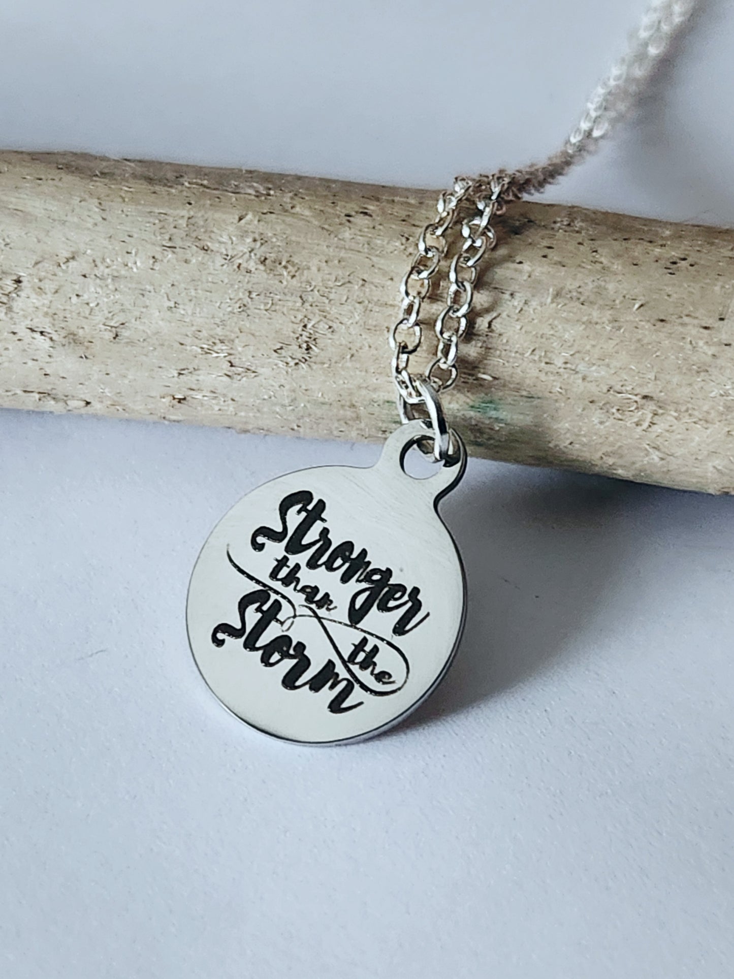 Stronger Than The Storm - Charm Necklace