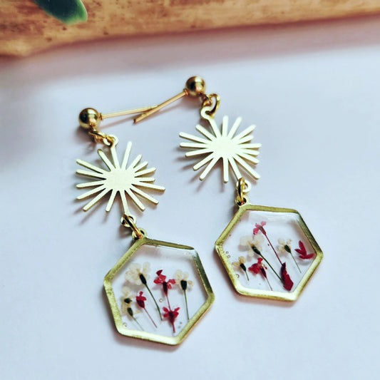 Dainty Floral Drop Earrings