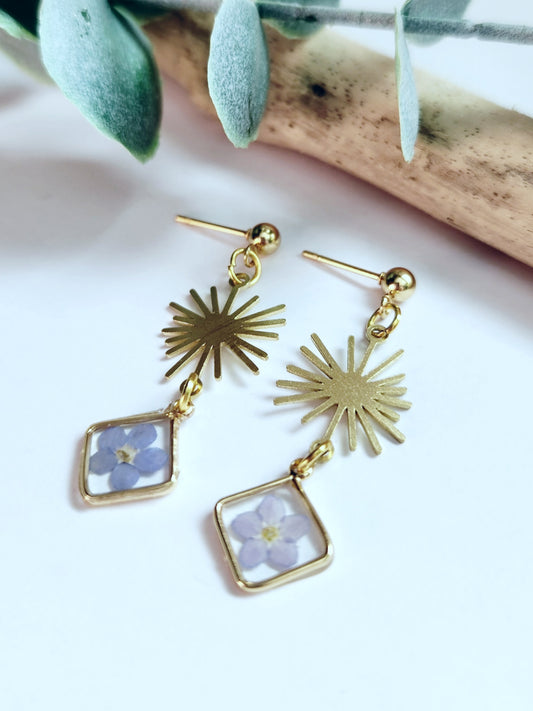 Dainty Floral Drop Earrings