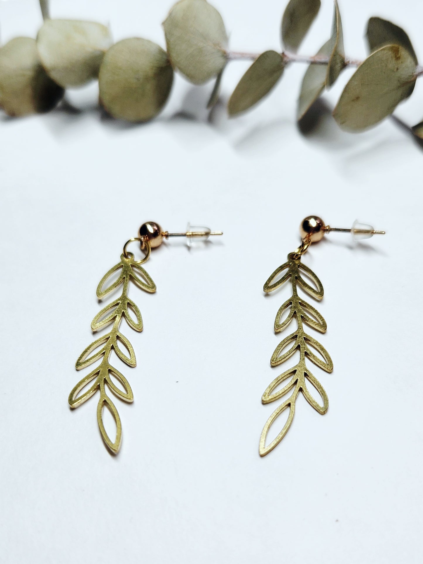 Brass Drop Earrings