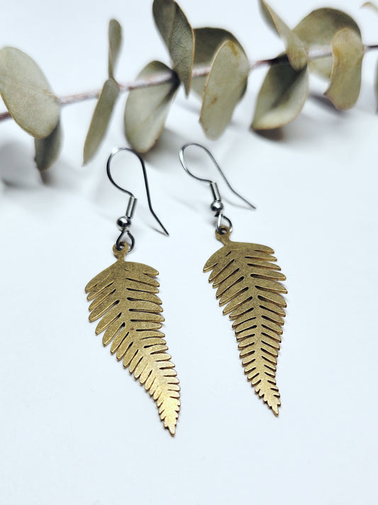 Brass Drop Earrings