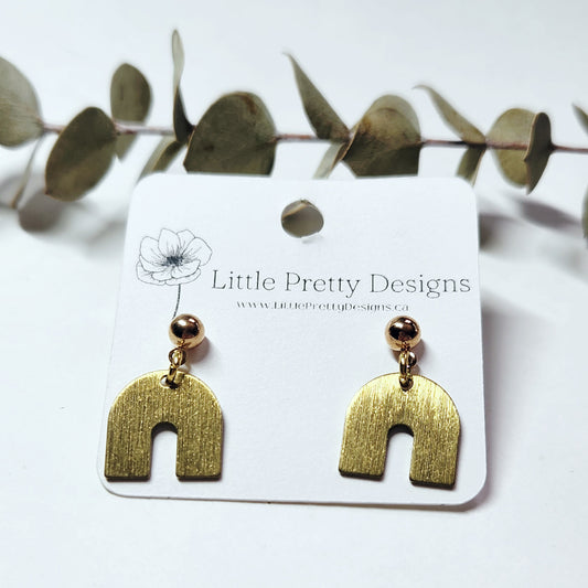 Brass Drop Earrings