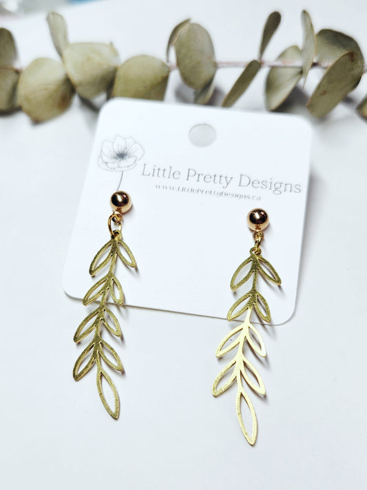 Brass Drop Earrings