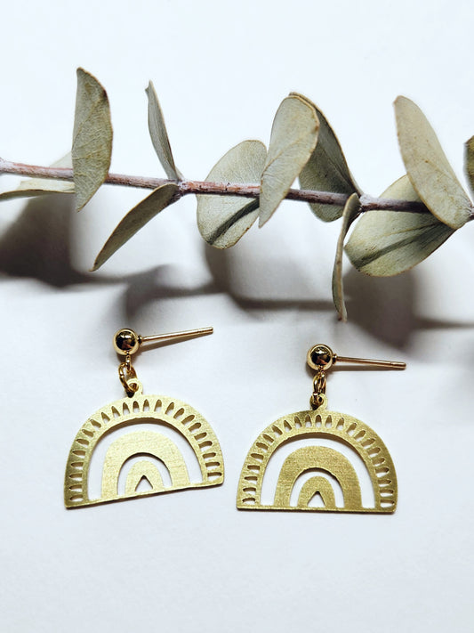 Brass Drop Earrings