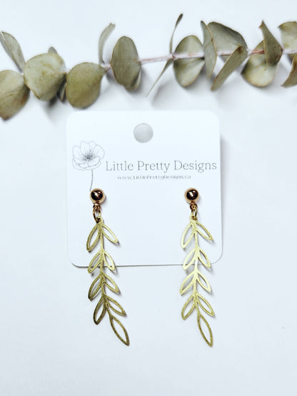 Brass Drop Earrings