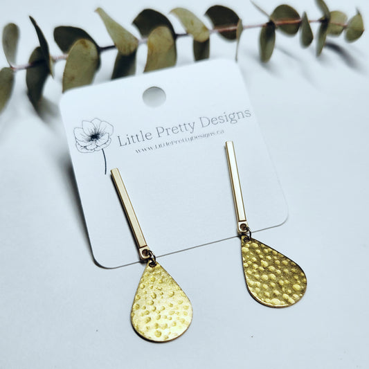 Brass Drop Earrings