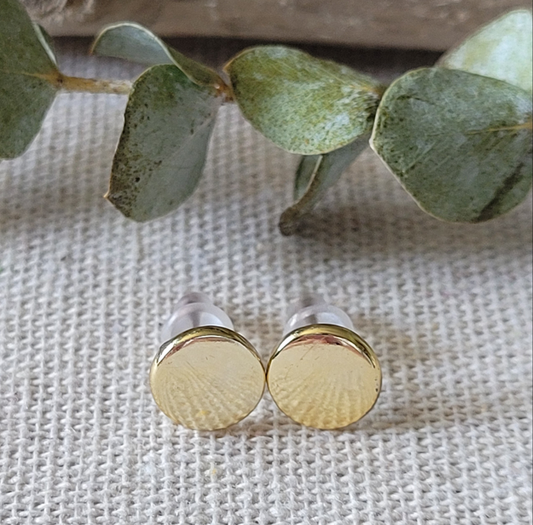 Gold Plated Round Brass Studs