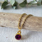 Dainty Amethyst Charm Necklace