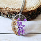 Pressed Queen Annes Lace Resin Necklace::LittlePrettyDesigns